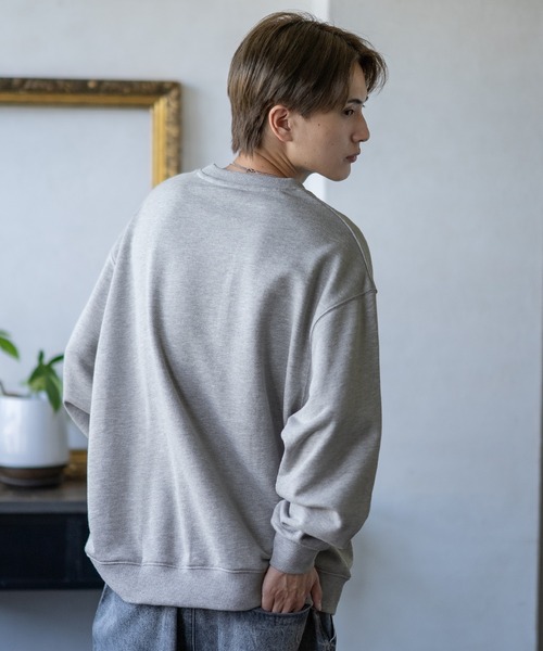 SIDEWAY STANCE（サイドウェイスタンス）の「【SIDEWAY STANCE】刺しゅう ワンポイント スウェットトレーナー（スウェット・メンズ・ネイビー系/グレー系/ブラック/ブラック系/ネイビー/ブラック系1/ネイビー系1/ライトグレー系1/ライトグレー・SMALL/MEDIUM/LARGE/X-LARGE）」の22枚目の写真