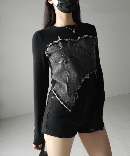 OMMO MA-1 DOCKING BUSTIER SH シャツビスチェ OMMO ONLINE STORE / MA-1 DOCKING BUSTIER SH