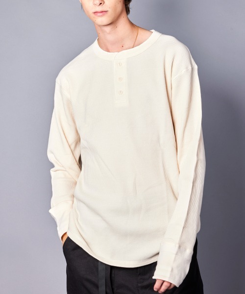 【セール】rehacer : Heavy Cotton Waffle Rib L/S（Tシャツ/カットソー）｜rehacer（レアセル）