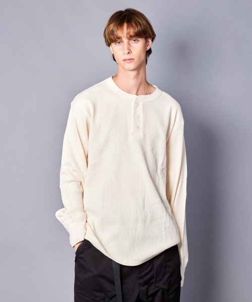 【セール】rehacer : Heavy Cotton Waffle Rib L/S（Tシャツ/カットソー）｜rehacer（レアセル）