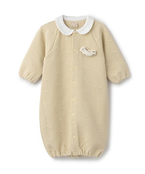 petit main（プティマイン）の「ジャガード2WAYオール（ロンパース・キッズ・アイボリー/ライトブルー/イエロー・50-70cm）」の3枚目の写真