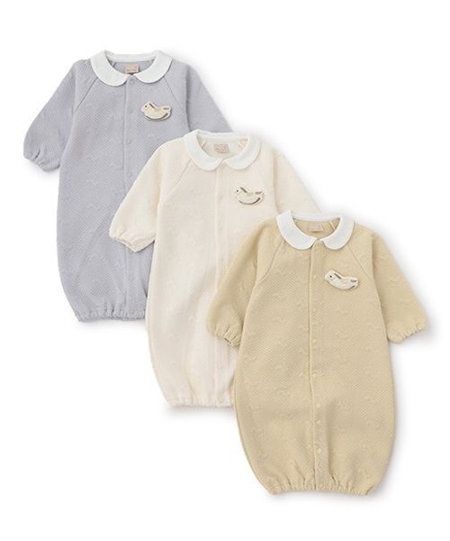 petit main（プティマイン）の「ジャガード2WAYオール（ロンパース・キッズ・アイボリー/ライトブルー/イエロー・50-70cm）」の11枚目の写真