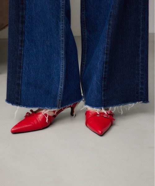 AZUL by moussy（アズールバイマウジー）の「ダブルクロスポインテッドパンプス（パンプス・レディース・ブラック/レッド/シルバー・SMALL/MEDIUM/LARGE）」の2枚目の写真