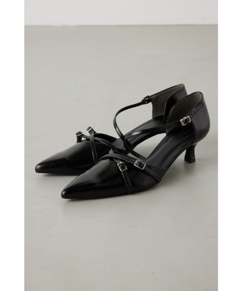 AZUL by moussy（アズールバイマウジー）の「ダブルクロスポインテッドパンプス（パンプス・レディース・ブラック/レッド/シルバー・SMALL/MEDIUM/LARGE）」の6枚目の写真