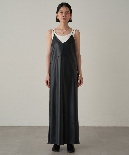LOUNGEDRESS キャミワンピース リネンライクキャミワンピース | LOUNGEDRESS(ラウンジドレス