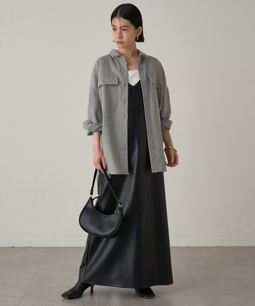 LOUNGEDRESS ラウンジドレス サテンティアードキャミワンピース