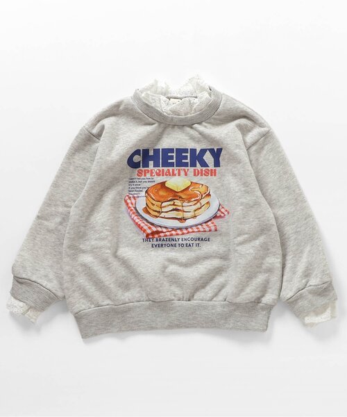 apres les cours（アプレレクール）の「転写モチーフレイヤードトレーナー（スウェット・キッズ・アイボリー/ピンク・80/90/100/110/120/130/140）」の8枚目の写真