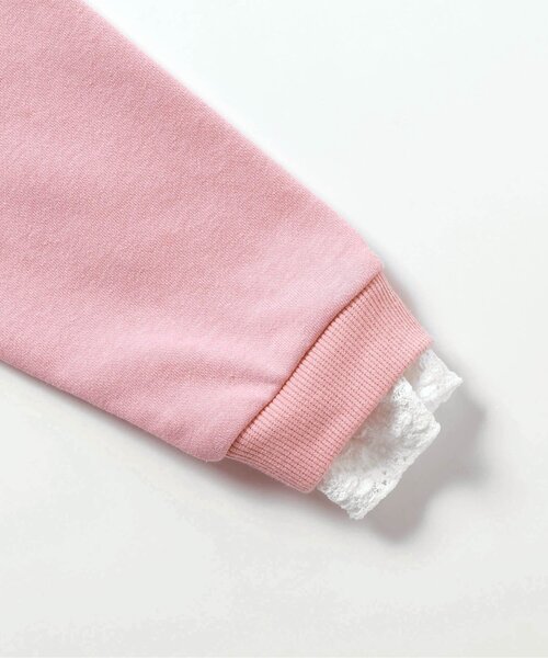 apres les cours（アプレレクール）の「転写モチーフレイヤードトレーナー（スウェット・キッズ・アイボリー/ピンク・80/90/100/110/120/130/140）」の13枚目の写真