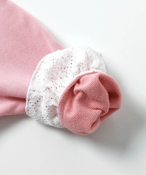 apres les cours（アプレレクール）の「転写モチーフレイヤードトレーナー（スウェット・キッズ・アイボリー/ピンク・80/90/100/110/120/130/140）」の14枚目の写真