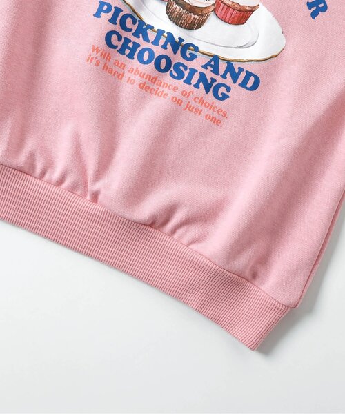 apres les cours（アプレレクール）の「転写モチーフレイヤードトレーナー（スウェット・キッズ・アイボリー/ピンク・80/90/100/110/120/130/140）」の15枚目の写真