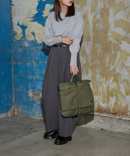 CIAOPANIC（チャオパニック）の「【mi-ry by CIAOPANIC】ヘルメットバッグ（トートバッグ・レディース・オリーブ/ネイビー・FREE）」の6枚目の写真