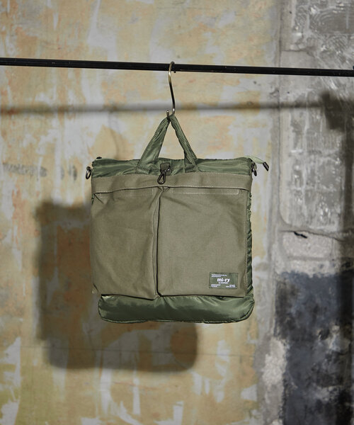 CIAOPANIC（チャオパニック）の「【mi-ry by CIAOPANIC】ヘルメットバッグ（トートバッグ・レディース・オリーブ/ネイビー・FREE）」の7枚目の写真