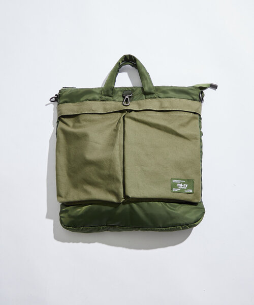 CIAOPANIC（チャオパニック）の「【mi-ry by CIAOPANIC】ヘルメットバッグ（トートバッグ・レディース・オリーブ/ネイビー・FREE）」の8枚目の写真