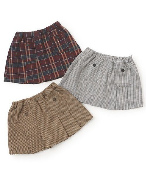 petit main（プティマイン）の「【リンク】チェックプリーツスカパン(キッズ)（スカート・キッズ・ブラック/ブラウン/レッド・90cm/80ｃｍ/130cm/120cm/110cm/100cm）」の16枚目の写真