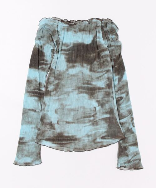 i-dare（アイディア）の「【i-dare】タイダイシー オフショルダー シースルー シアー カットソー（Tシャツ/カットソー・レディース・ピンク/ネイビー・FREE）」の7枚目の写真