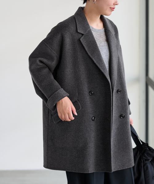 FRAMeWORK（フレームワーク）の「≪追加≫ハミルトンリバーテーラードコート3（その他アウター・レディース・ブラック/チャコールグレー・34/36/38）」の16枚目の写真