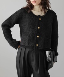 Lajour | 日本製 ブークレニットカーディガン(カーディガン/ボレロ)