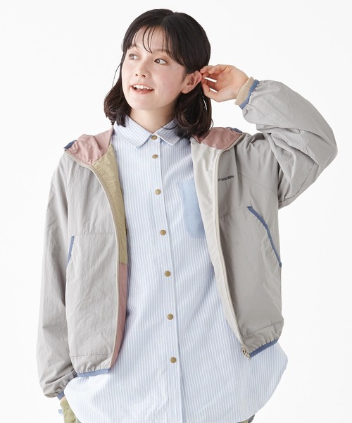 KRIFF MAYER Lady's Collection(クリフメイヤーレディースコレクション)の「ひっくりライトJK(マウンテンパーカー・レディース・ベージュ/ネイビー/グレー/クリーム・MEDIUM/LARGE)」の5枚目の写真