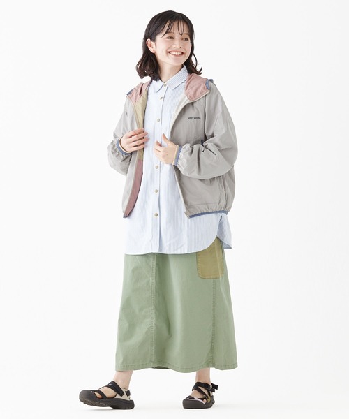 KRIFF MAYER Lady's Collection(クリフメイヤーレディースコレクション)の「ひっくりライトJK(マウンテンパーカー・レディース・ベージュ/ネイビー/グレー/クリーム・MEDIUM/LARGE)」の6枚目の写真
