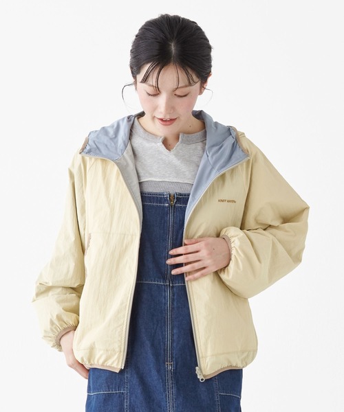 KRIFF MAYER Lady's Collection(クリフメイヤーレディースコレクション)の「ひっくりライトJK(マウンテンパーカー・レディース・ベージュ/ネイビー/グレー/クリーム・MEDIUM/LARGE)」の12枚目の写真