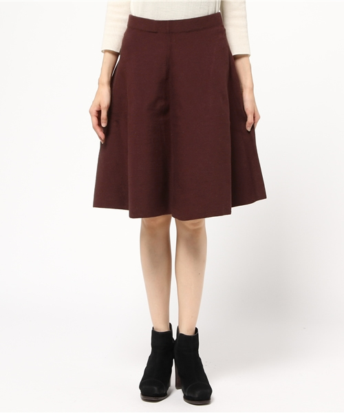 OUTLET（アウトレット）の「【DouDou】ホールフレアーSK（スカート・レディース・ボルドー・FREE）」の3枚目の写真