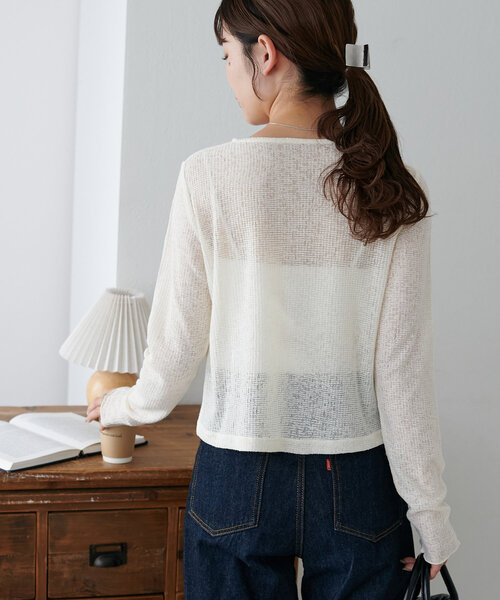 ディスコート新品ギャザーカットソー トップス メランジ胸ギャザープルオーバー（Tシャツ/カットソー）｜DISCOAT