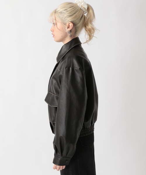 FOREVER 21(フォーエバー トゥエンティーワン)の「【2025SS】ヴィンテージライクフェイクレザーブルゾン(ブルゾン・レディース・ブラウン/ブラック・FREE)」の16枚目の写真