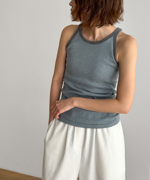 CANAL JEAN（キャナルジーン）の「Miller　カップ付アメスリタンクトップ（タンクトップ・レディース・ブルー系その他/ネイビー系/グレー系その他・ONE SIZE）」の2枚目の写真
