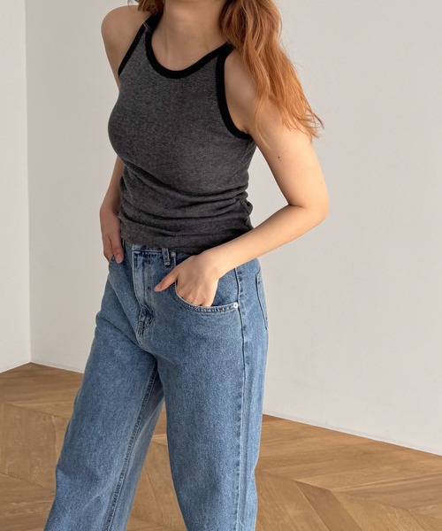 CANAL JEAN（キャナルジーン）の「Miller　カップ付アメスリタンクトップ（タンクトップ・レディース・ブルー系その他/ネイビー系/グレー系その他・ONE SIZE）」の4枚目の写真