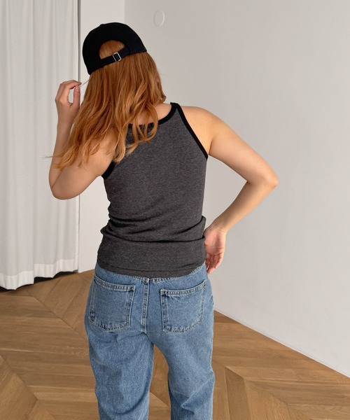 CANAL JEAN（キャナルジーン）の「Miller　カップ付アメスリタンクトップ（タンクトップ・レディース・ブルー系その他/ネイビー系/グレー系その他・ONE SIZE）」の5枚目の写真