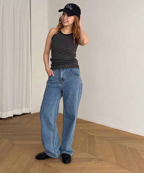 CANAL JEAN（キャナルジーン）の「Miller　カップ付アメスリタンクトップ（タンクトップ・レディース・ブルー系その他/ネイビー系/グレー系その他・ONE SIZE）」の6枚目の写真