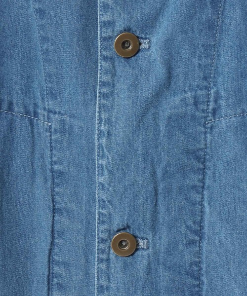 LYLE&SCOTT(ライルアンドスコット)の「LYLE&SCOTT/ライルアンドスコット Denim Hunting Jacket/オーバーサイズ デニム 襟コーデュロイ ショート丈 ハンティングジャケット/ブルゾン/レディース メンズ(デニムジャケット・メンズ・ネイビー/ブルー・LL/L/M)」の13枚目の写真