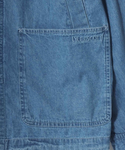 LYLE&SCOTT(ライルアンドスコット)の「LYLE&SCOTT/ライルアンドスコット Denim Hunting Jacket/オーバーサイズ デニム 襟コーデュロイ ショート丈 ハンティングジャケット/ブルゾン/レディース メンズ(デニムジャケット・メンズ・ネイビー/ブルー・LL/L/M)」の14枚目の写真