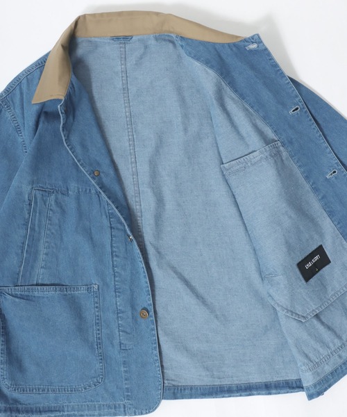LYLE&SCOTT(ライルアンドスコット)の「LYLE&SCOTT/ライルアンドスコット Denim Hunting Jacket/オーバーサイズ デニム 襟コーデュロイ ショート丈 ハンティングジャケット/ブルゾン/レディース メンズ(デニムジャケット・メンズ・ネイビー/ブルー・LL/L/M)」の20枚目の写真