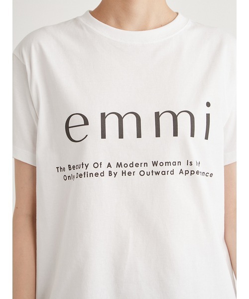 emmi(エミ)の「【10th】emmiロゴアニバーサリーTシャツ(Tシャツ/カットソー・レディース・ホワイト・FREE)」の7枚目の写真