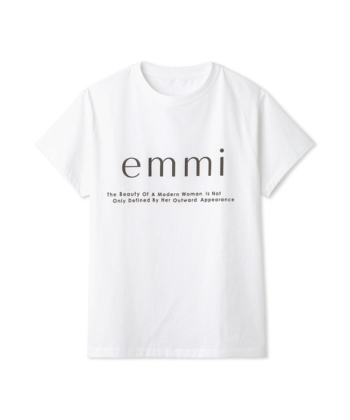 emmi(エミ)の「【10th】emmiロゴアニバーサリーTシャツ(Tシャツ/カットソー・レディース・ホワイト・FREE)」の2枚目の写真