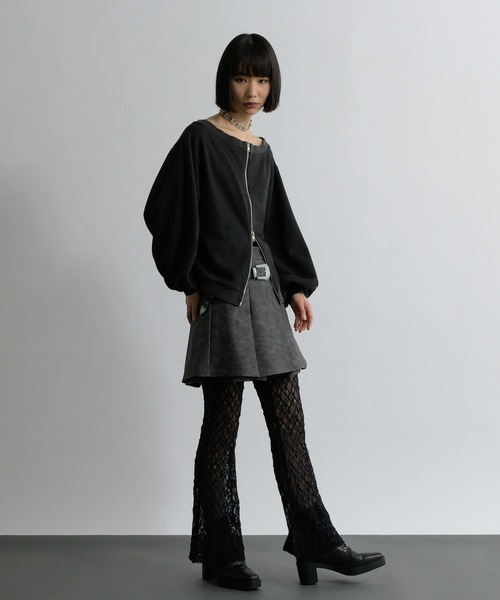 Ellno de Mavie（エルノデメヴィ）の「オーバーダイジップスウェット（スウェット・レディース・ブラック・FREE）」の15枚目の写真