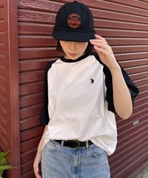 U.S. POLO ASSN. ラグランスリーブ バイカラー Tシャツ