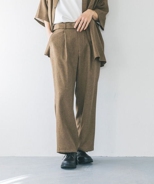 LOWRYS FARM（ローリーズファーム）の「ホップサックステッチベルトパンツ　 242478（その他パンツ・メンズ・グレー/ブラウン・MEDIUM/LARGE）」の2枚目の写真