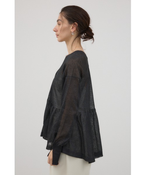 crie conforto（クリーコンフォルト）の「シアーペプラムカーディガン（カーディガン/ボレロ・レディース・ブラック系その他/ミント/ネイビー/ライトグレー・FREE）」の9枚目の写真