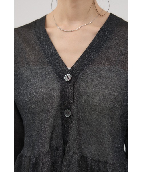 crie conforto（クリーコンフォルト）の「シアーペプラムカーディガン（カーディガン/ボレロ・レディース・ブラック系その他/ミント/ネイビー/ライトグレー・FREE）」の11枚目の写真