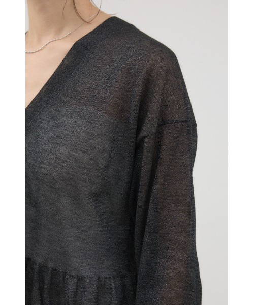 crie conforto（クリーコンフォルト）の「シアーペプラムカーディガン（カーディガン/ボレロ・レディース・ブラック系その他/ミント/ネイビー/ライトグレー・FREE）」の12枚目の写真