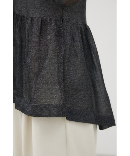 crie conforto（クリーコンフォルト）の「シアーペプラムカーディガン（カーディガン/ボレロ・レディース・ブラック系その他/ミント/ネイビー/ライトグレー・FREE）」の14枚目の写真