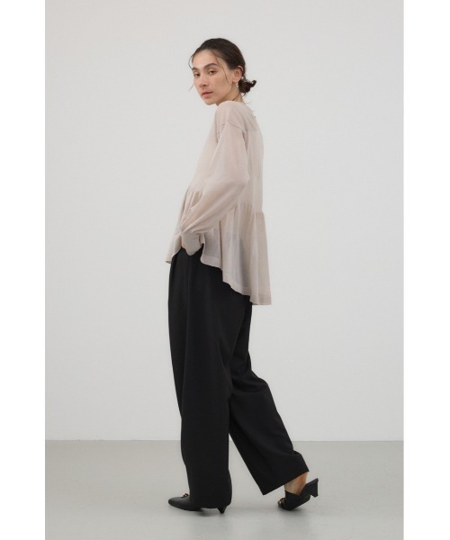 crie conforto（クリーコンフォルト）の「シアーペプラムカーディガン（カーディガン/ボレロ・レディース・ブラック系その他/ミント/ネイビー/ライトグレー・FREE）」の18枚目の写真