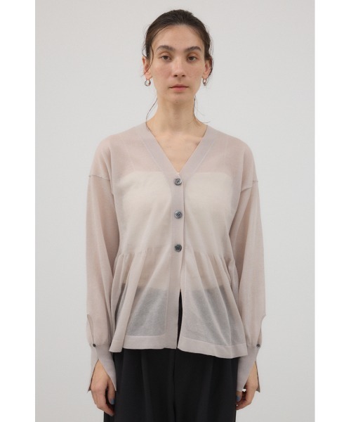 crie conforto（クリーコンフォルト）の「シアーペプラムカーディガン（カーディガン/ボレロ・レディース・ブラック系その他/ミント/ネイビー/ライトグレー・FREE）」の19枚目の写真