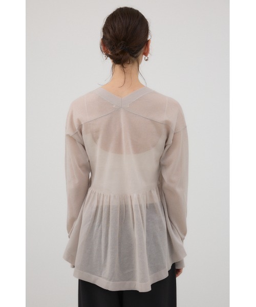 crie conforto（クリーコンフォルト）の「シアーペプラムカーディガン（カーディガン/ボレロ・レディース・ブラック系その他/ミント/ネイビー/ライトグレー・FREE）」の21枚目の写真