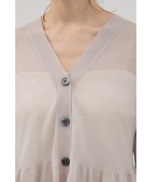 CONNSE ペプラムシアーカーディガン peplum sheer cardigan / ペプラムシアーカーディガン