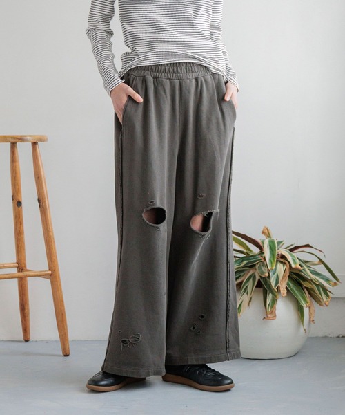 aris商品 セール】リメイクスウェットワイドパンツ 288665（スウェット