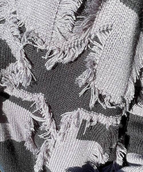 WEGO(ウィゴー)の「WEGO/フリンジモチーフボーダーBIGプルオーバー(ニット/セーター・レディース・ホワイト系その他5/ブラック系その他5・FREE)」の17枚目の写真