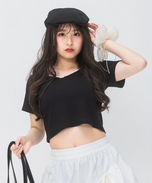 repipi armario（レピピ アルマリオ）の「【おうちで洗える】ピグメントハンチング（ハンチング/ベレー帽・キッズ・グレー/ブラック・FREE）」の4枚目の写真